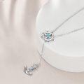 wholesale 925 Sterling Silver Anchor & Ship Wheel Lariat Necklace Gift for Music Lovers-0-3