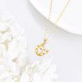 wholesale 14K Gold Horseshoe & Cross with Hearts Pendant Necklace for Women-0-2