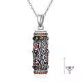 TOUPOP Sterling Silver Rose Urn Necklace For Human Ashes Memorial Jewelry-0-0