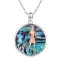wholesale 925 Sterling Silver Softball Player Pendant Necklace-0-0