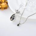 wholesale TOUPOP Teardrop Tree Of Life Urn Necklace For Ashes 925 Sterling Silver Gemstone Tree Of Life Cremation Jewelry With Funnel Filler Memorial Jewelry Gifts For Women Men -0-2