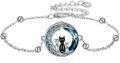 wholesale 925 Sterling Silver Cat Family Locket Bracelet Gift for Women Girls Sisiter-0-0