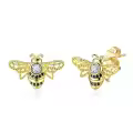 TOUPOP Sterling Silver Opal Animal Stud Earrings Wolf Narwhal Frog Bee Butterfly Sea Turtle-0-0