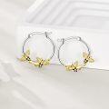 wholesale 925 Sterling Silver Honeybee Hoop Earrings for Women Girls Minimalist  3D Gold Plated Bees Lightweight Hypoallergenic Cartilage Ear Cuff Small Medium Large Size-0-3