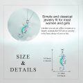 wholesale 925 Sterling Silver Blue Opal Sea Horse Pendant Necklace for Women Girls -0-3