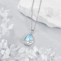 wholesale 925 Sterling Silver Moonstone Turtle Ocean Animal Necklace for Women Mother Wife Gift-0-4