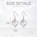 wholesale TOUPOP Rose Heart Earrings For Women Sterling Silver Butterfly Initial Z Letter Drop Dangle Earrings Anniversary Birthday Christmas Jewelry Gifts For Her Wife Girlfriend Mom -0-5