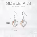 TOUPOP Sterling Silver Rose Heart Butterfly Initial Z Letter Drop Dangle Earrings-0-5