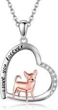 wholesale  925 Sterling Silver Chihuahua Pendant Necklace, Hypoallergenic Nickel-Free Gift for Women-0-0