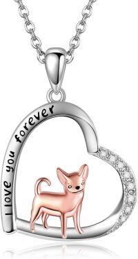 wholesale  925 Sterling Silver Chihuahua Pendant Necklace, Hypoallergenic Nickel-Free Gift for Women-Chihuahua