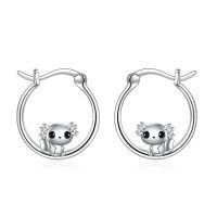 wholesale 925 Sterling Silver Cute Axolotl Hoop Earrings Wholesale Set-Axolotl Earrings