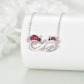 wholesale 925 Sterling Silver Infinity Love Heart Ladybug and Mushroom Charm Pendant Necklaces for Women s-0-2