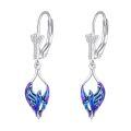 wholesale 925 Sterling Silver Purple Blue Dragon Head Drop Earrings Gift for Women-0-0