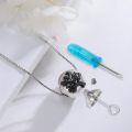 wholesale 925 Sterling Silver Tree of Life Cremation Jewelry Keepsake Pendant Necklace with Funnel and Screwdriver Tool Set for Ashes Memorial Gifts (Black)-0-2