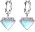 wholesale 925 Sterling Silver Triangle Celtic Knot Moonstone Drop Earrings-0-0