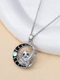 wholesale 925 Sterling Silver Pendant Necklace Wholesale With Moon And Sloth Design-0-2