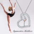 wholesale TOUPOP Gymnastic Necklace 925 Sterling Silver Gifts For Granddaughter Team Usa Gymnastics Fashion Jewelry Pendant Sport Ballerina For Gymnastics Gifts Fashion Jewelry Gymnastics Pendant Sport Ballerina For Birthday Gifts -0-1