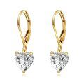 wholesale 14K Yellow Gold Moissanite Lever-Back Drop Earrings, Brilliant Dangle Jewelry for Women, Gift Box-0-0