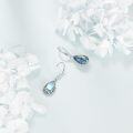 wholesale 925 Sterling Silver Teardrop Moonstone Leverback Earrings with Abalone Shell Inlay-0-2