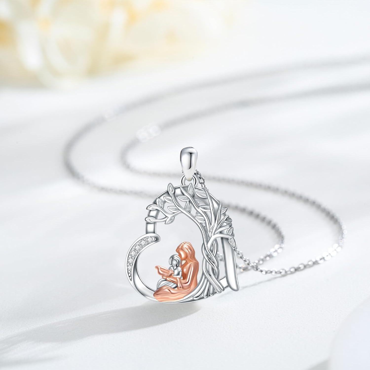 Sterling Silver Book Pendant Necklace for Women Library Gifts for Librarians Book Lovers-0-3