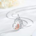wholesale 925 Sterling Silver Moon & Mother Child Pendant Necklace for Women-0-2