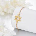 wholesale Rhodium-Plated Sterling Silver Star of David Bracelet – Hypoallergenic, Tarnish-Resistant, Nickel-Free Jewelry for Women-0-3
