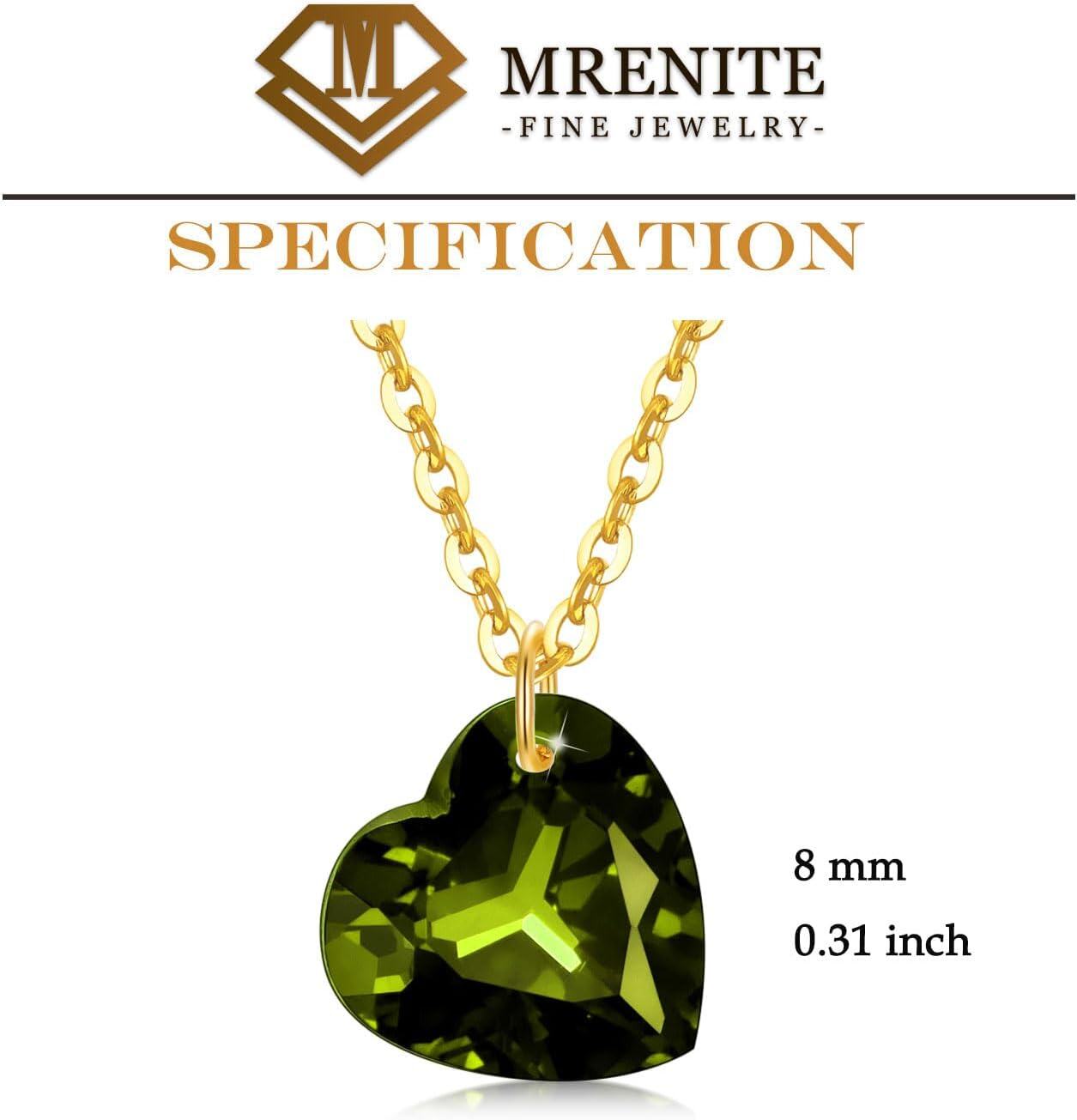 14K Yellow Gold Natural Garnet Heart Pendant Necklace 6mm 8mm-0-4