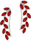 wholesale Sterling Silver Austrian Crystal Leaf Ear Climbers Hypoallergenic Earrings for Sensitive Ears-0-18