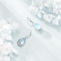wholesale 925 Sterling Silver Blue Opalite Swans Drop Earrings-0-3