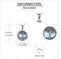wholesale Sterling Silver Abalone Opal Tree of Life Urn Necklace for Ashes-0-4