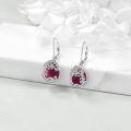 wholesale 925 Sterling Silver Tree Of Life Drop Earrings Wholesale With Green Stone-0-32