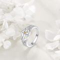 wholesale S925 Sterling Silver White Gold Plated Mustard Seed Cross Faith Love Dainty Christian Jewelry Rings & Hook Earrings for Women-0-4