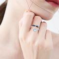 wholesale 925 Sterling Silver Adjustable Halloween Bat Spider Open Ring Jewelry Gift-0-3