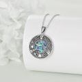 wholesale 925 Sterling Silver Abalone Shell Triquetra Pentagram Ankh Cross Heart Pendant Necklaces for Women-0-3