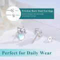 wholesale 925 Sterling Silver Cat Moonstone Stud Earrings Minimalist s for Women Girls-0-1