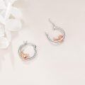wholesale 925 Sterling Silver Rose Gold Axolotl Hoop Earrings For Women-0-3