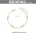 wholesale 14k Solid Gold Beaded Bracelet for Women Yellow Gold Chain & Beads  6.5-8-0-4