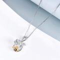 wholesale 925 Sterling Silver Rose & Honeybee Infinity Love Pendant Necklace for Women and Teen Girls-0-3