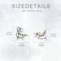wholesale 925 Sterling Silver Dinosaur Stud Earrings for Women's Birthday Gift-0-5
