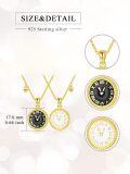 wholesale 925 Sterling Silver Plated Gold Tone Best Friends Forever (BFF) Matching Necklaces Set - Clock Design Pendant s for Her-0-5