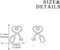 wholesale Hypoallergenic S925 Sterling Silver & Austrian Crystals Lead/Nickel-Free Heart Stud Earrings for Nurses, Doctors, Medical Students - Perfect Gift for Women, Mom, Wife - 0.46 x 0.32-0-4