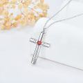 wholesale 925 Sterling Silver Heart Urn Keepsake Cremation Memorial Ashes Cross Pendant Necklace with Funnel and Fill Tool for Women/Men - Religious s for Christmas/Birthday/Mothers' Day-0-5