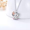 wholesale 925 Sterling Silver Elephant & Butterfly Cremation Urn Pendant Necklace with Funnel and Spoon - Keepsake Jewelry for Ashes of Loved One or Pet Memory Gifts-0-1