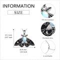 wholesale 925 Sterling Silver Moonstone Butterfly Pendant Necklace - Unique s for Her-0-4