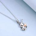 wholesale 925 Sterling Silver Elephant Heart Pendant Necklace for Women Girls  45cm Chain Length-0-5