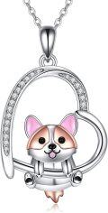 wholesale 925 Sterling Silver Cute Dog Pendant Necklaces Gifts for Women Jewelry-0-0