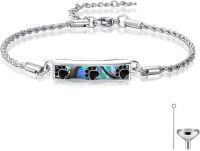wholesale Sterling Silver Abalone Shell Urn Bracelet for Ashes Women Men Pet Memorial-Pet