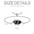 wholesale 925 Sterling Silver Blue Lapis Lazuli Hexagonal Adjustable Bolo Bracelet for Women Fine s-0-17