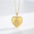 wholesale Heart-Shaped 925 Sterling Silver Virgin Mary Pendant Necklace for Women Catholic s-0-4