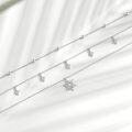 wholesale 925 Sterling Silver Star Pendant Multi-Layered Chain Necklace - Holiday Gift for Her-0-3